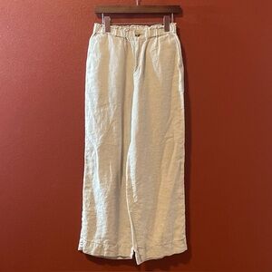 Faherty Women’s Monterey Flax Linen‎ Straight Wide Leg Coastal Lagenlook Pants